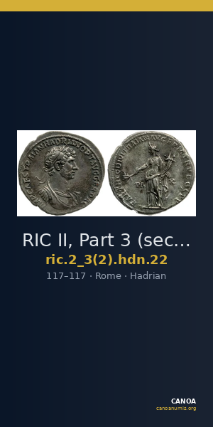 RIC II, Part 3 (second edition) Hadrian 22 — CANOA
