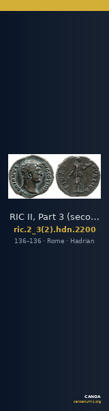 RIC II, Part 3 (second edition) Hadrian 2200 — CANOA