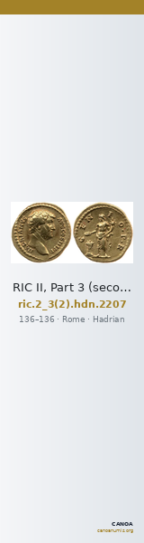 RIC II, Part 3 (second edition) Hadrian 2207 — CANOA