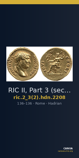 RIC II, Part 3 (second edition) Hadrian 2208 — CANOA