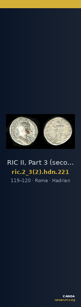 RIC II, Part 3 (second edition) Hadrian 221 — CANOA