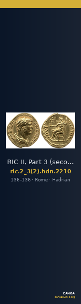 RIC II, Part 3 (second edition) Hadrian 2210 — CANOA