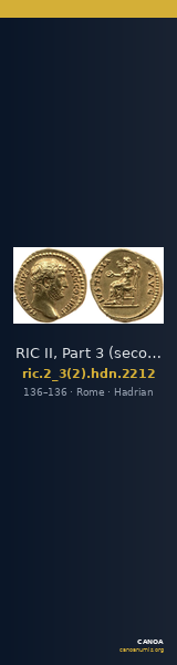 RIC II, Part 3 (second edition) Hadrian 2212 — CANOA