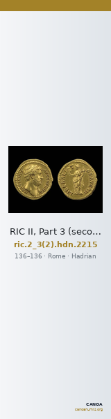 RIC II, Part 3 (second edition) Hadrian 2215 — CANOA
