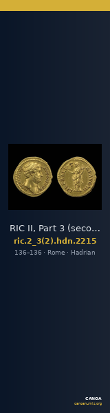 RIC II, Part 3 (second edition) Hadrian 2215 — CANOA
