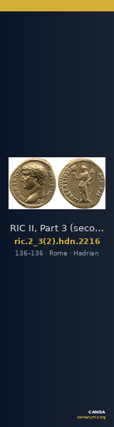 RIC II, Part 3 (second edition) Hadrian 2216 — CANOA