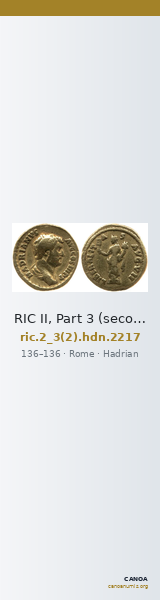 RIC II, Part 3 (second edition) Hadrian 2217 — CANOA