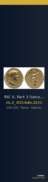 RIC II, Part 3 (second edition) Hadrian 2221 — CANOA