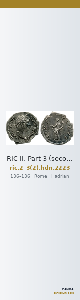 RIC II, Part 3 (second edition) Hadrian 2223 — CANOA