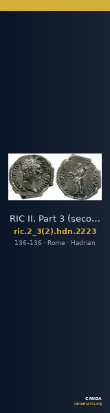 RIC II, Part 3 (second edition) Hadrian 2223 — CANOA