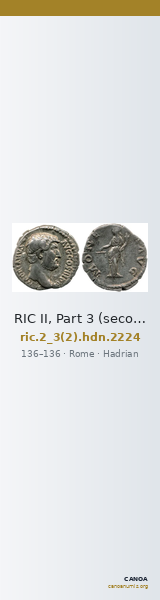 RIC II, Part 3 (second edition) Hadrian 2224 — CANOA