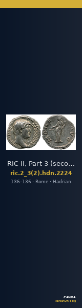 RIC II, Part 3 (second edition) Hadrian 2224 — CANOA