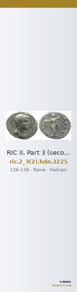 RIC II, Part 3 (second edition) Hadrian 2225 — CANOA