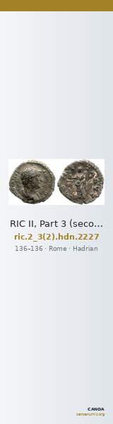 RIC II, Part 3 (second edition) Hadrian 2227 — CANOA