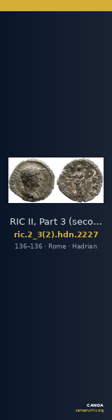 RIC II, Part 3 (second edition) Hadrian 2227 — CANOA
