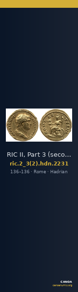 RIC II, Part 3 (second edition) Hadrian 2231 — CANOA