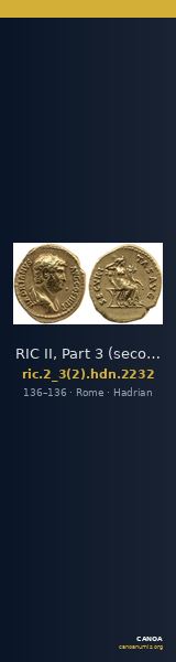 RIC II, Part 3 (second edition) Hadrian 2232 — CANOA