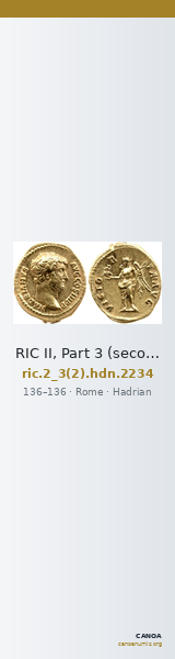 RIC II, Part 3 (second edition) Hadrian 2234 — CANOA