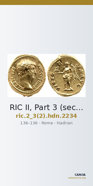 RIC II, Part 3 (second edition) Hadrian 2234 — CANOA