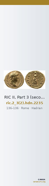 RIC II, Part 3 (second edition) Hadrian 2235 — CANOA