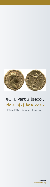 RIC II, Part 3 (second edition) Hadrian 2236 — CANOA