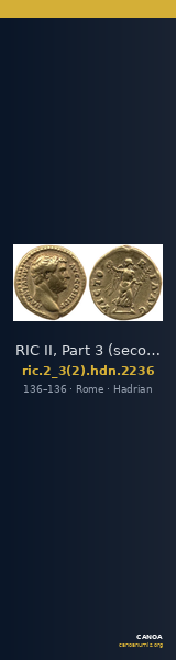 RIC II, Part 3 (second edition) Hadrian 2236 — CANOA
