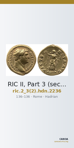 RIC II, Part 3 (second edition) Hadrian 2236 — CANOA