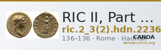 RIC II, Part 3 (second edition) Hadrian 2236 — CANOA
