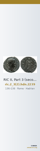 RIC II, Part 3 (second edition) Hadrian 2239 — CANOA