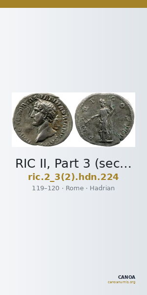 RIC II, Part 3 (second edition) Hadrian 224 — CANOA