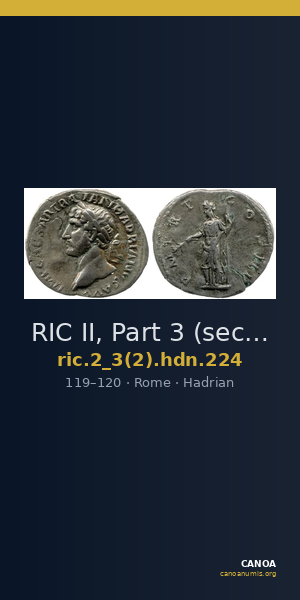 RIC II, Part 3 (second edition) Hadrian 224 — CANOA