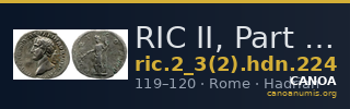 RIC II, Part 3 (second edition) Hadrian 224 — CANOA