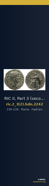 RIC II, Part 3 (second edition) Hadrian 2242 — CANOA