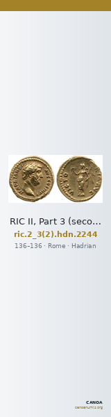 RIC II, Part 3 (second edition) Hadrian 2244 — CANOA
