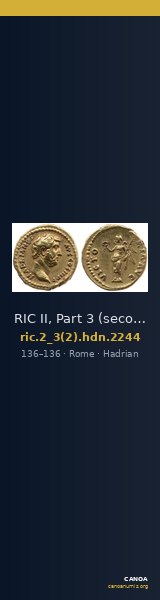 RIC II, Part 3 (second edition) Hadrian 2244 — CANOA