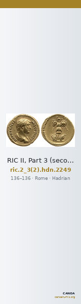 RIC II, Part 3 (second edition) Hadrian 2249 — CANOA