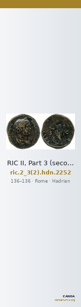 RIC II, Part 3 (second edition) Hadrian 2252 — CANOA