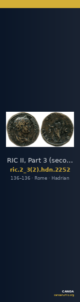 RIC II, Part 3 (second edition) Hadrian 2252 — CANOA