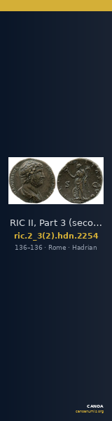 RIC II, Part 3 (second edition) Hadrian 2254 — CANOA