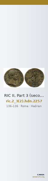 RIC II, Part 3 (second edition) Hadrian 2257 — CANOA