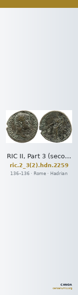 RIC II, Part 3 (second edition) Hadrian 2259 — CANOA