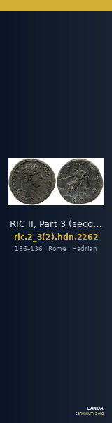 RIC II, Part 3 (second edition) Hadrian 2262 — CANOA