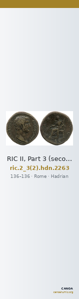 RIC II, Part 3 (second edition) Hadrian 2263 — CANOA