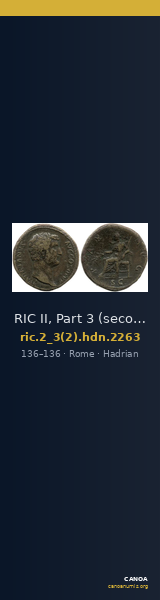 RIC II, Part 3 (second edition) Hadrian 2263 — CANOA
