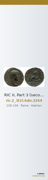 RIC II, Part 3 (second edition) Hadrian 2264 — CANOA