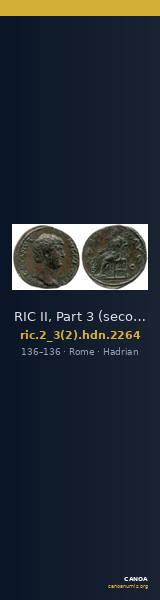 RIC II, Part 3 (second edition) Hadrian 2264 — CANOA