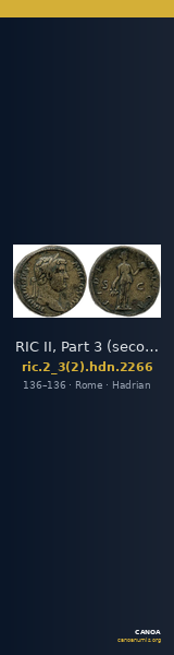RIC II, Part 3 (second edition) Hadrian 2266 — CANOA