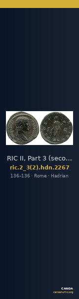 RIC II, Part 3 (second edition) Hadrian 2267 — CANOA