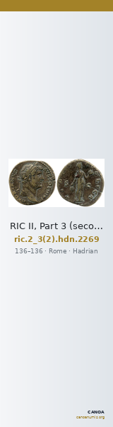RIC II, Part 3 (second edition) Hadrian 2269 — CANOA
