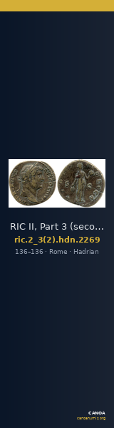 RIC II, Part 3 (second edition) Hadrian 2269 — CANOA